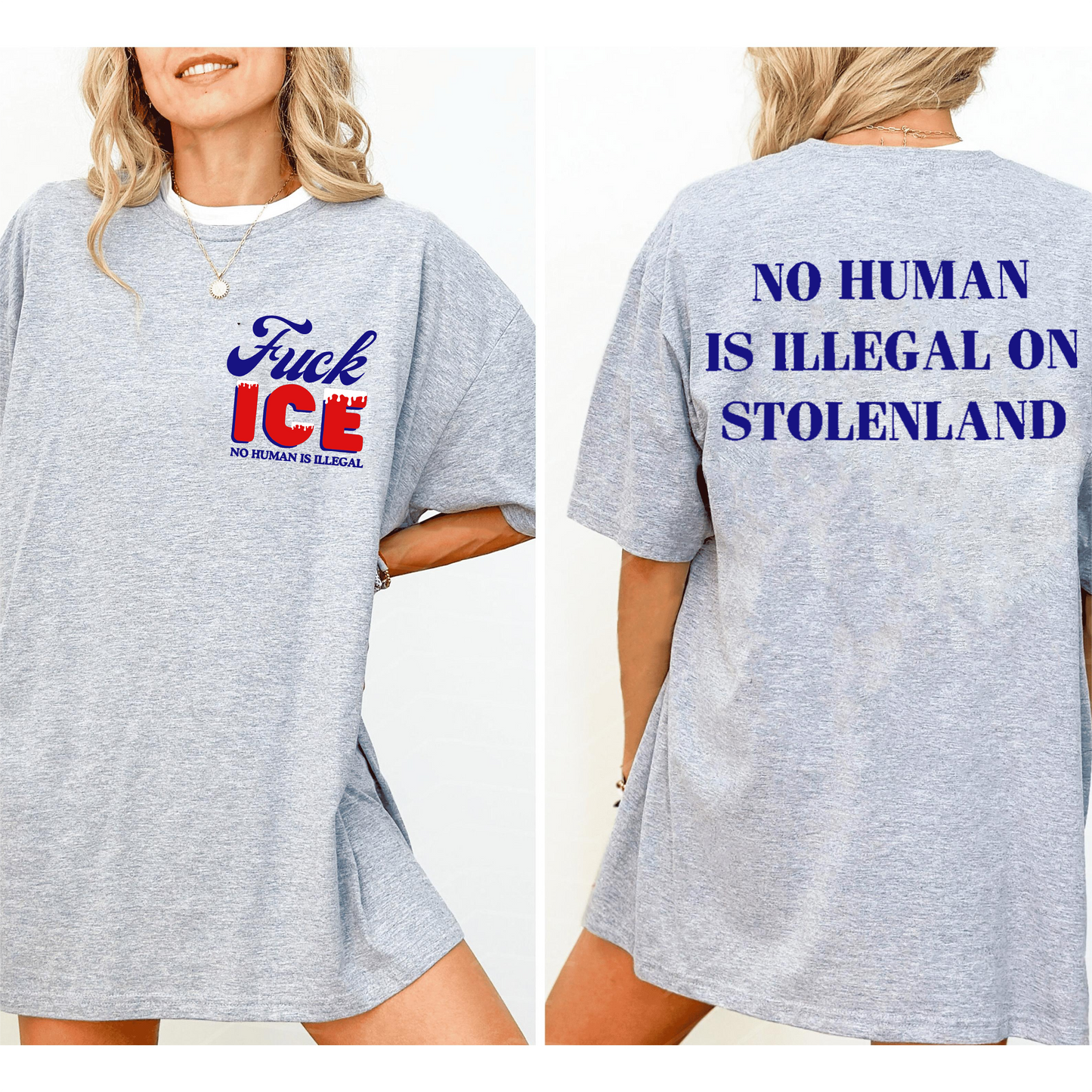 Fuck Ice No Human Is Illegal Unisex T-shirt/Crewneck/Hoodie