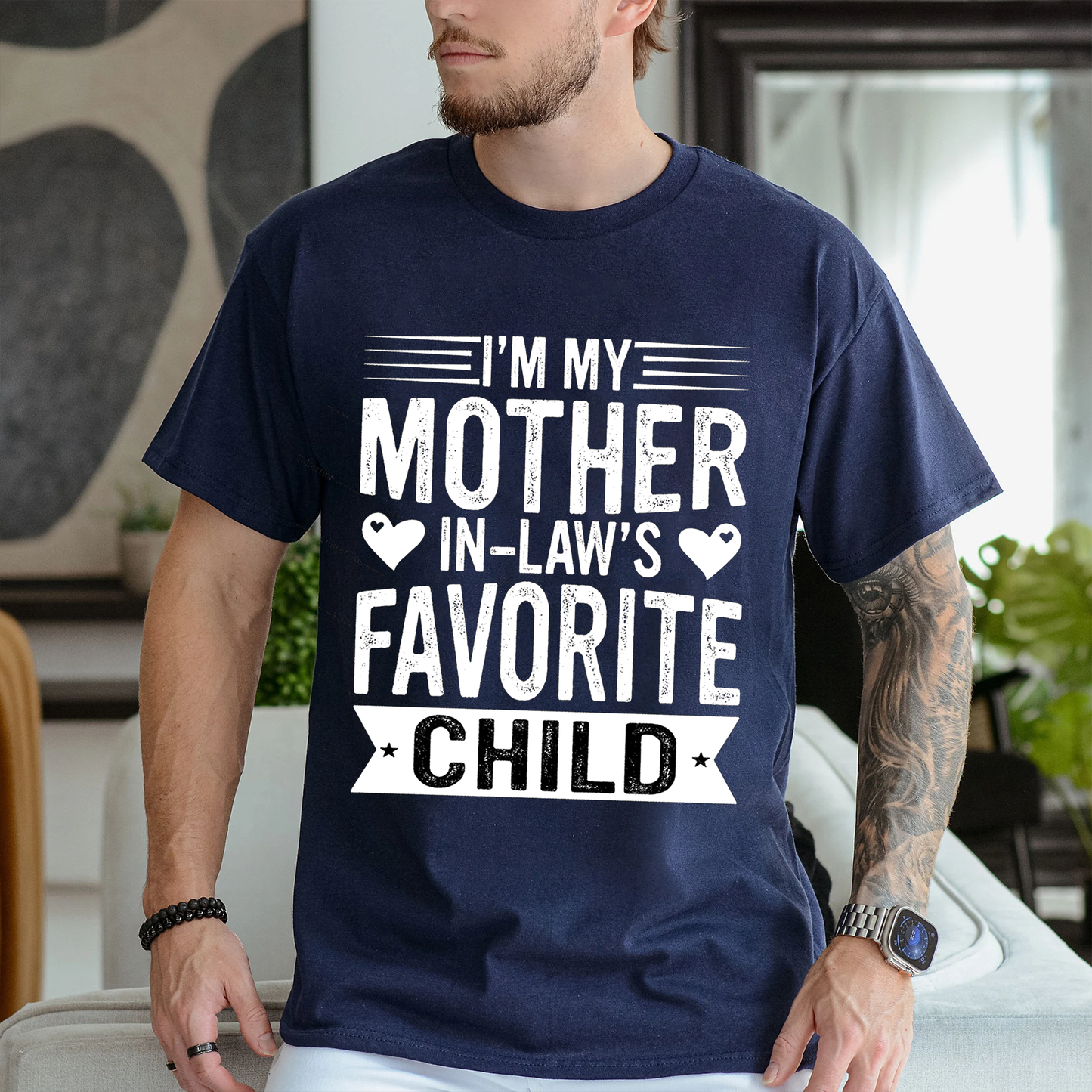 I'm My Mother In Law's Favorite Child Funny Parent Unisex T-shirt/Crewneck/Hoodie