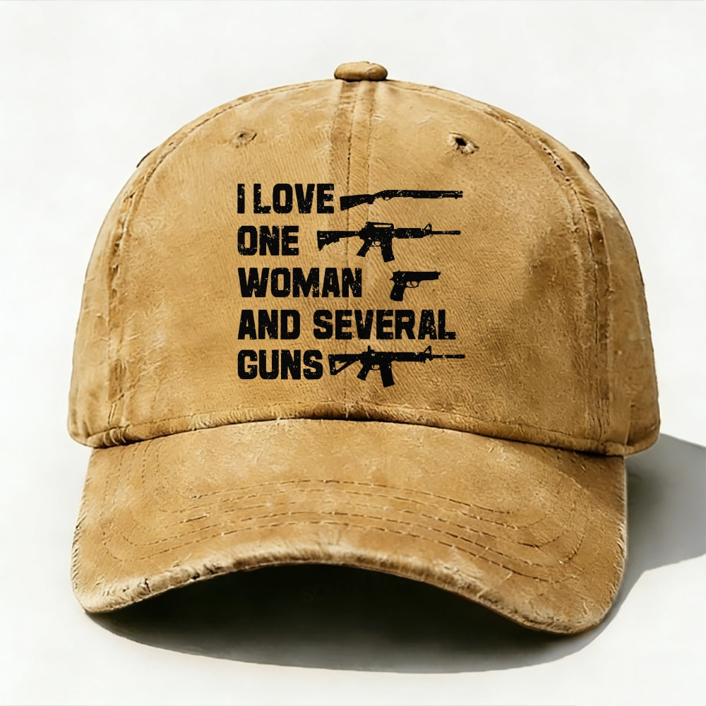 I Love One Woman And Several Guns Funny baseball cap