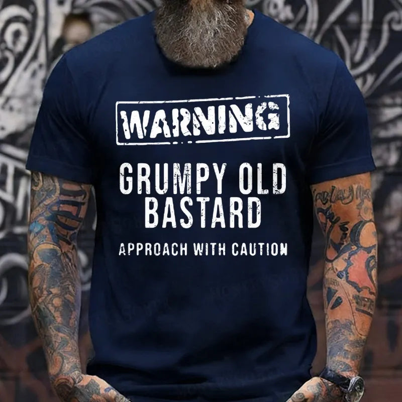 Warning Grumpy Old Bastard Approach With Caution shirts