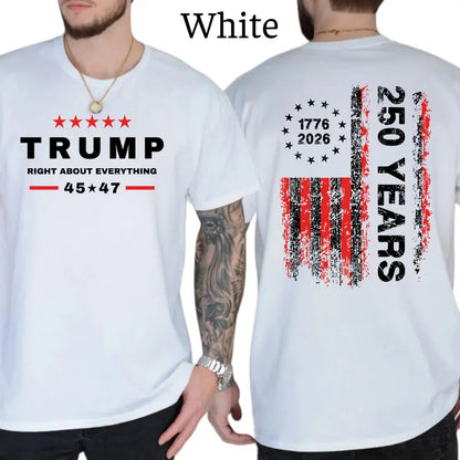 250 Years Of Freedom T-Shirt, Celebrate 250 Years Mens Shirts, Conservative Political Graphics Tee, Patriotism Graphics Shirt, Men's Gifts, Casual Menswear, For Men