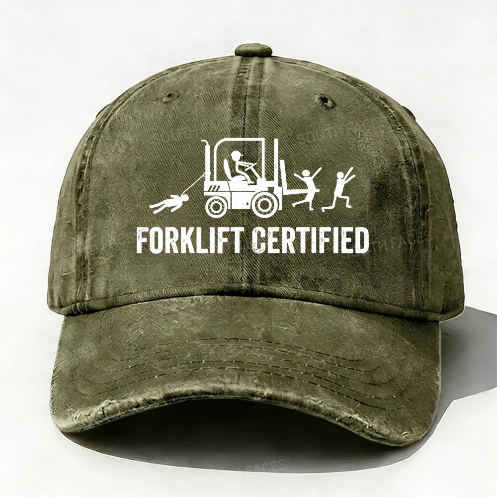 Funny Forklift Certified Baseball Cap
