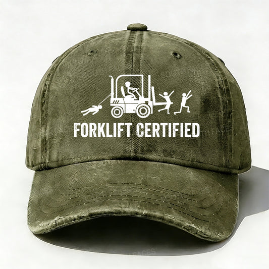 Funny Forklift Certified Baseball Cap