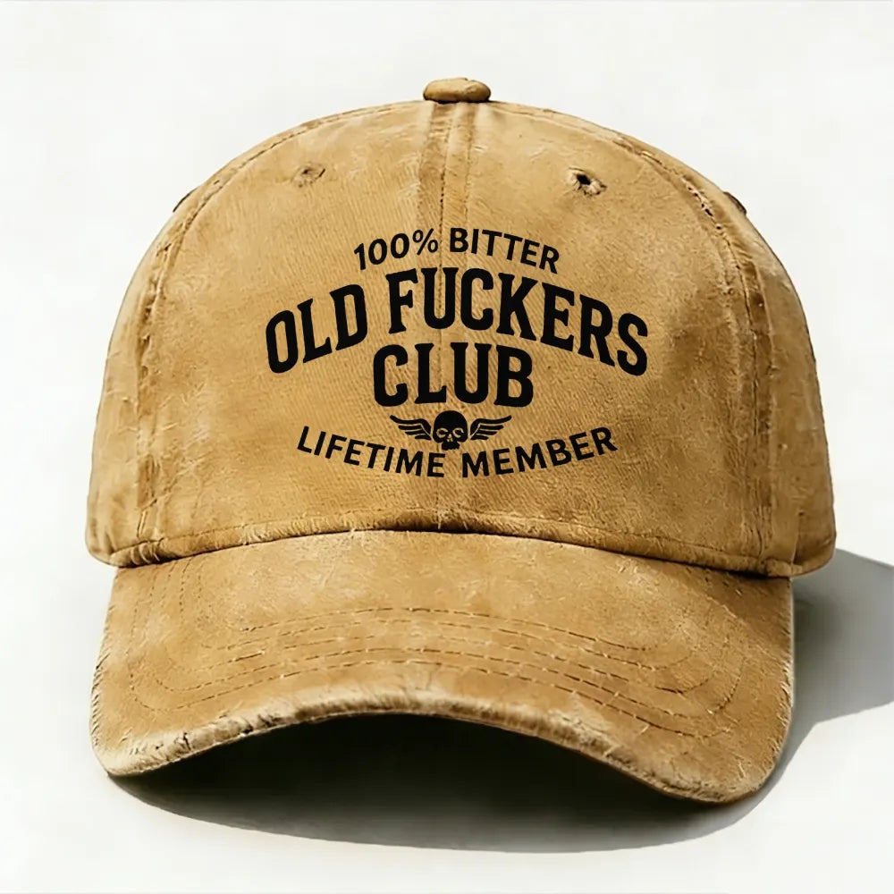 100% Bitter Old Fuckers Club Lifetime Member baseball cap