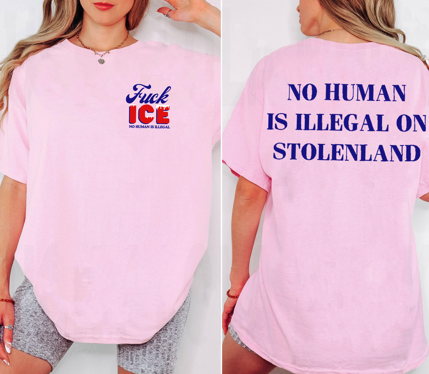 Fuck Ice No Human Is Illegal Unisex T-shirt/Crewneck/Hoodie