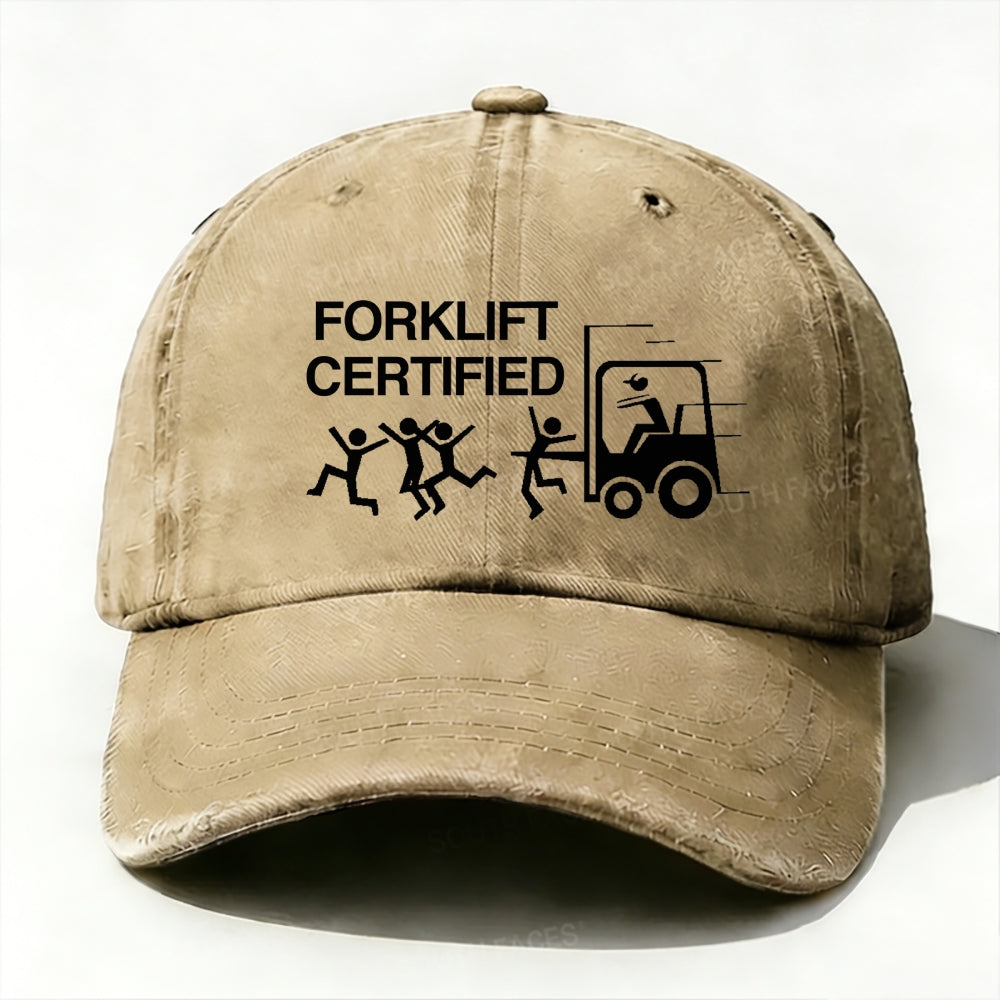 Forklift Certified Funny baseball cap