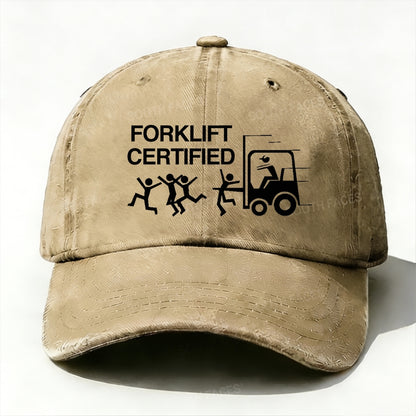 Forklift Certified Funny baseball cap
