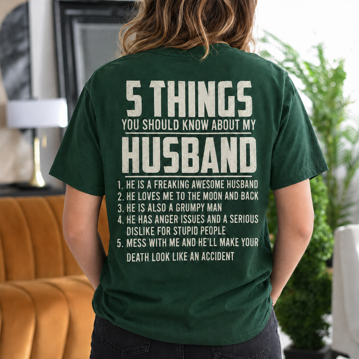 5 Things You Should Know About My Husband Funny Gift Unisex T-shirt/Crewneck/Hoodie