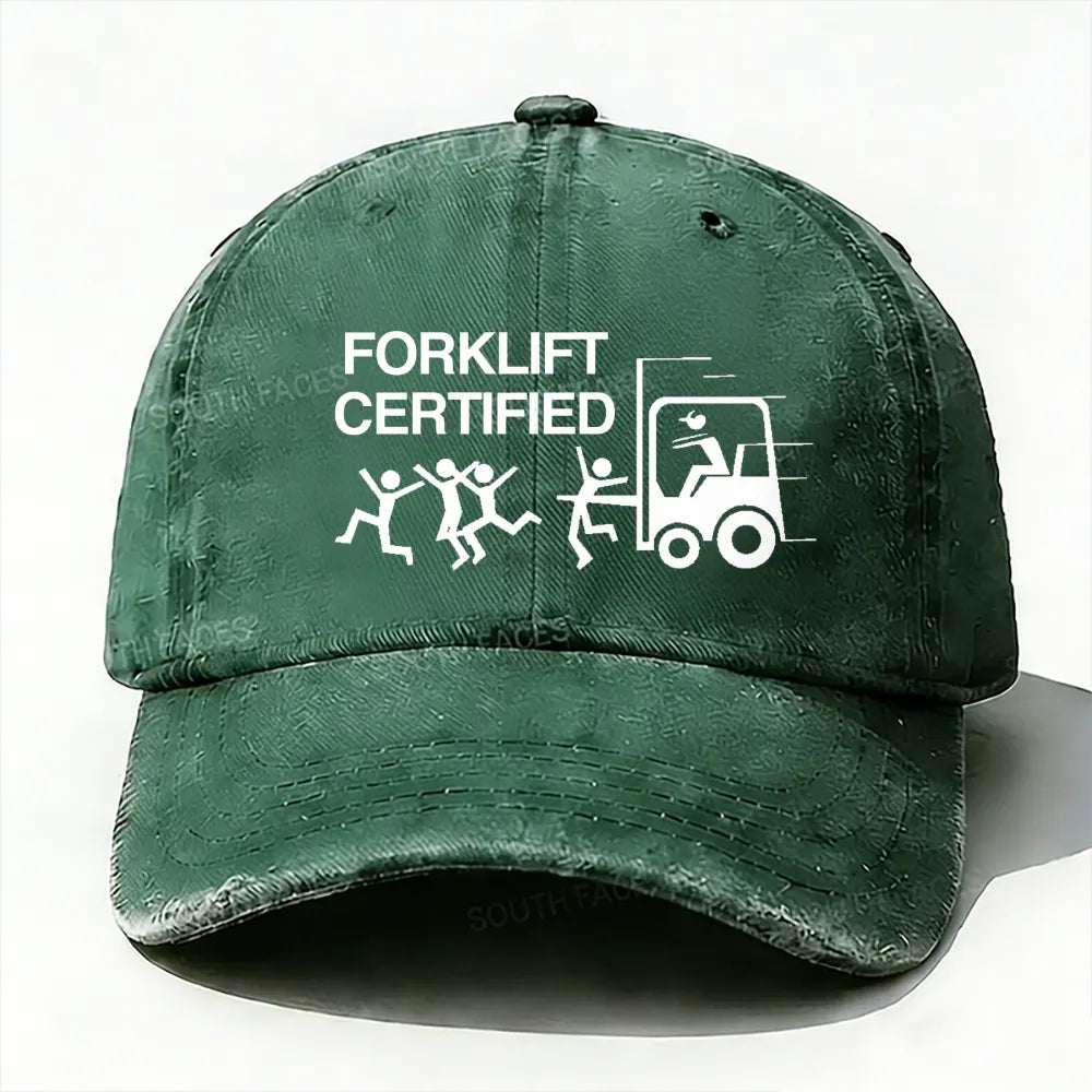 Forklift Certified Funny baseball cap