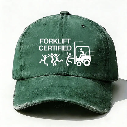 Forklift Certified Funny baseball cap