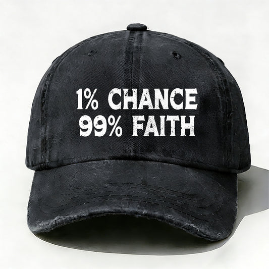 1% Chance 99% Faith Baseball Cap