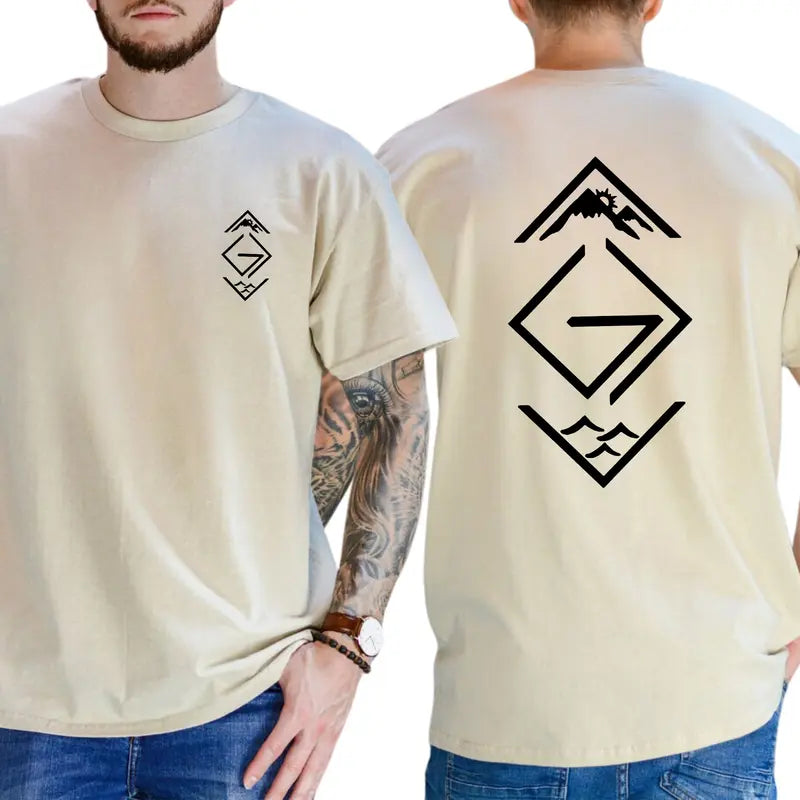 God Is Greater Than the Highs And Lows Christian 2-Sides Graphics T-Shirt, Christian Graphics Shirt, Cross Tee, Men's Gifts, Casual Menswear, For Men
