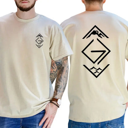 God Is Greater Than the Highs And Lows Christian 2-Sides Graphics T-Shirt, Christian Graphics Shirt, Cross Tee, Men's Gifts, Casual Menswear, For Men