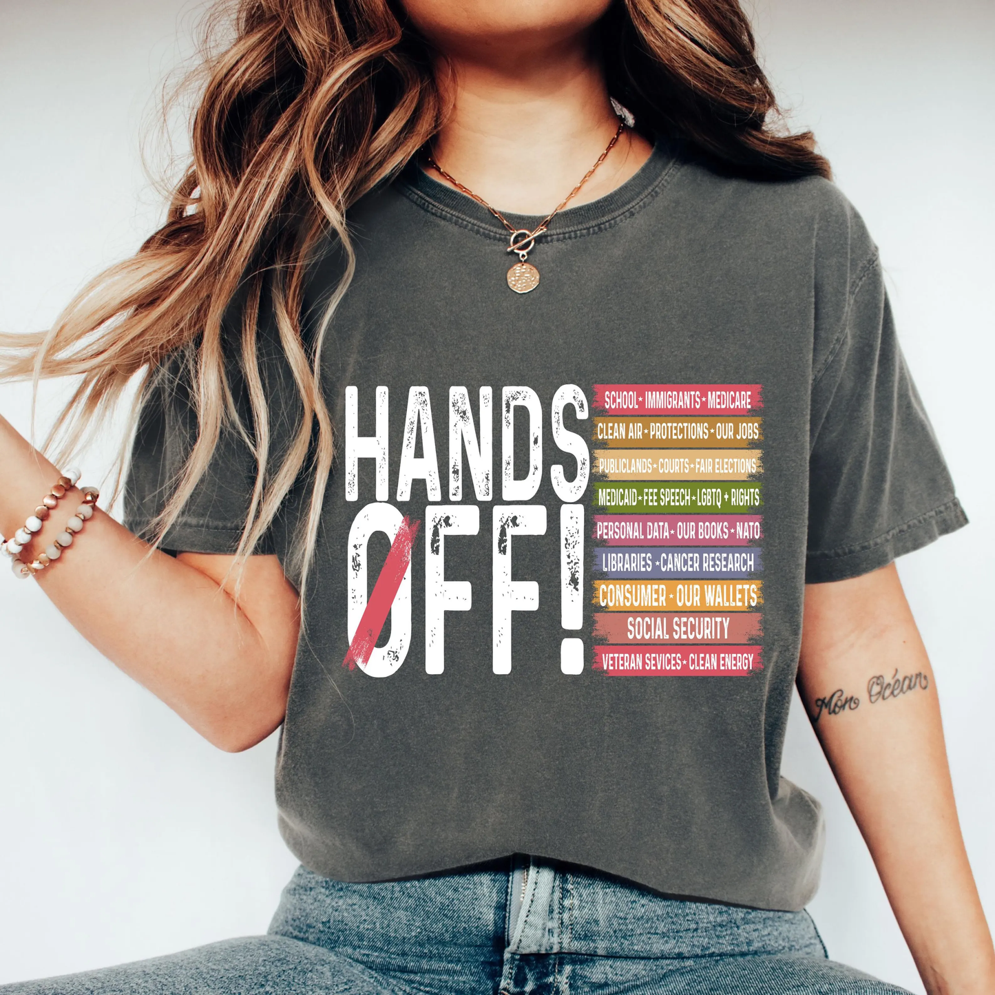 Hands Off Protest Unisex T-shirt/Crewneck/Hoodie