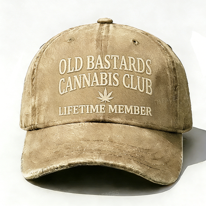Old Bastards Cannabis Club Lifetime Member Embroidery Hat