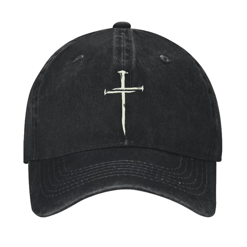 Cross Print Christian Hat