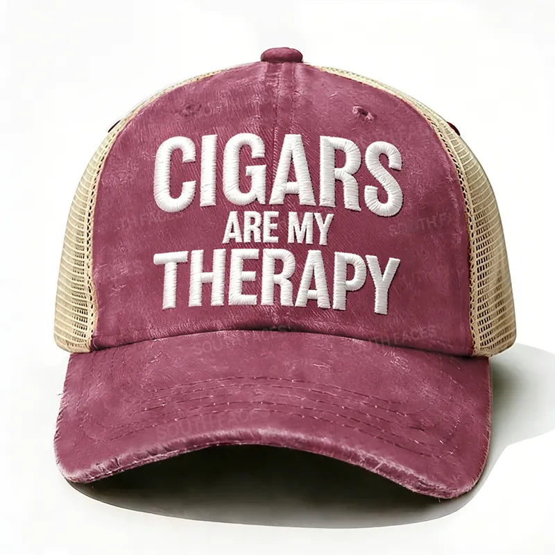 Embroidered ¡° Cigars Are My Therapy ¡± Trucker Cap