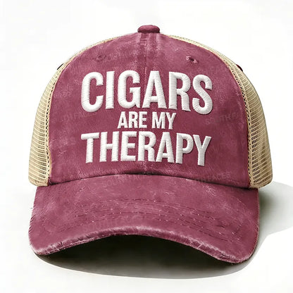 Embroidered ¡° Cigars Are My Therapy ¡± Trucker Cap