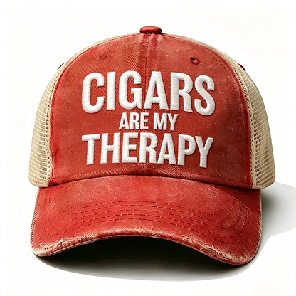 Embroidered ¡° Cigars Are My Therapy ¡± Trucker Cap