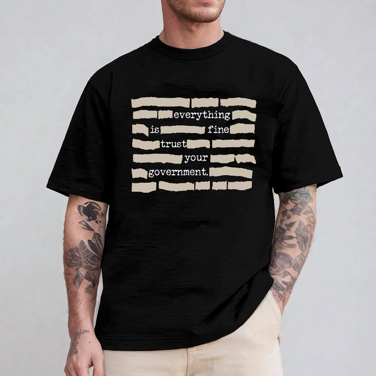 Everything Is Fine. Trust Your Government Unisex T-shirt/Crewneck/Hoodie