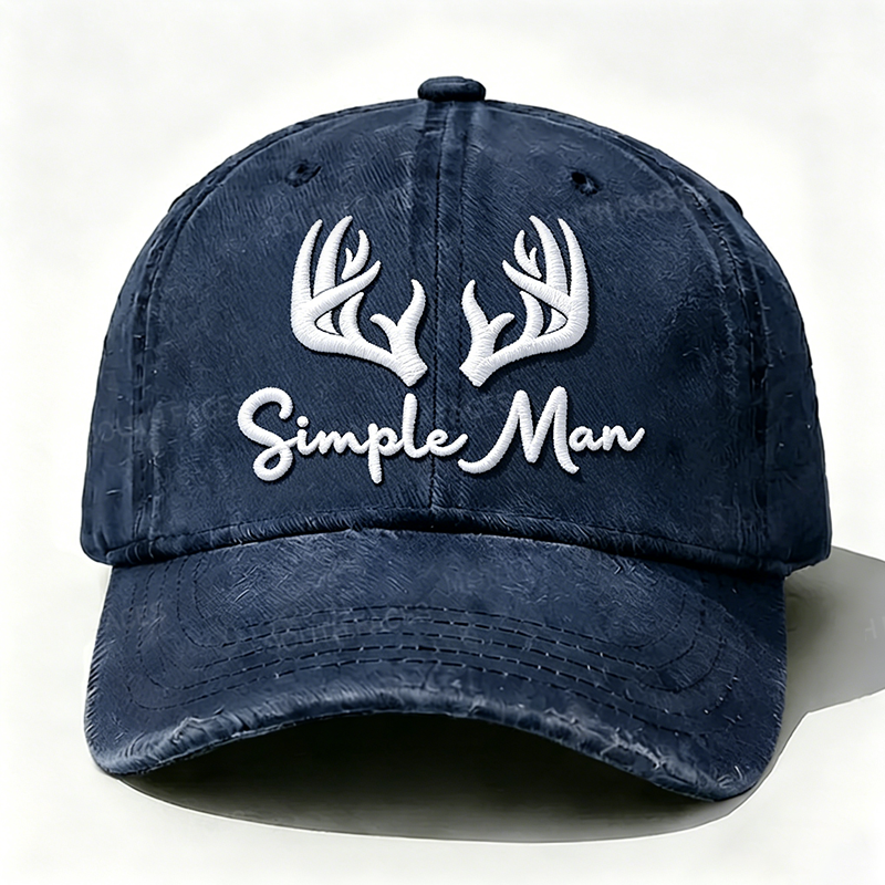 Embroidered ¡°Simple Man ¡± Hat