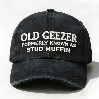 Personalized Old Geezer Formerly Known As Stud Muffin Custom Embroidery Hat
