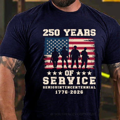 250 Years Of Seryice Semiouintencentennial 1776-2026 T-Shirt
