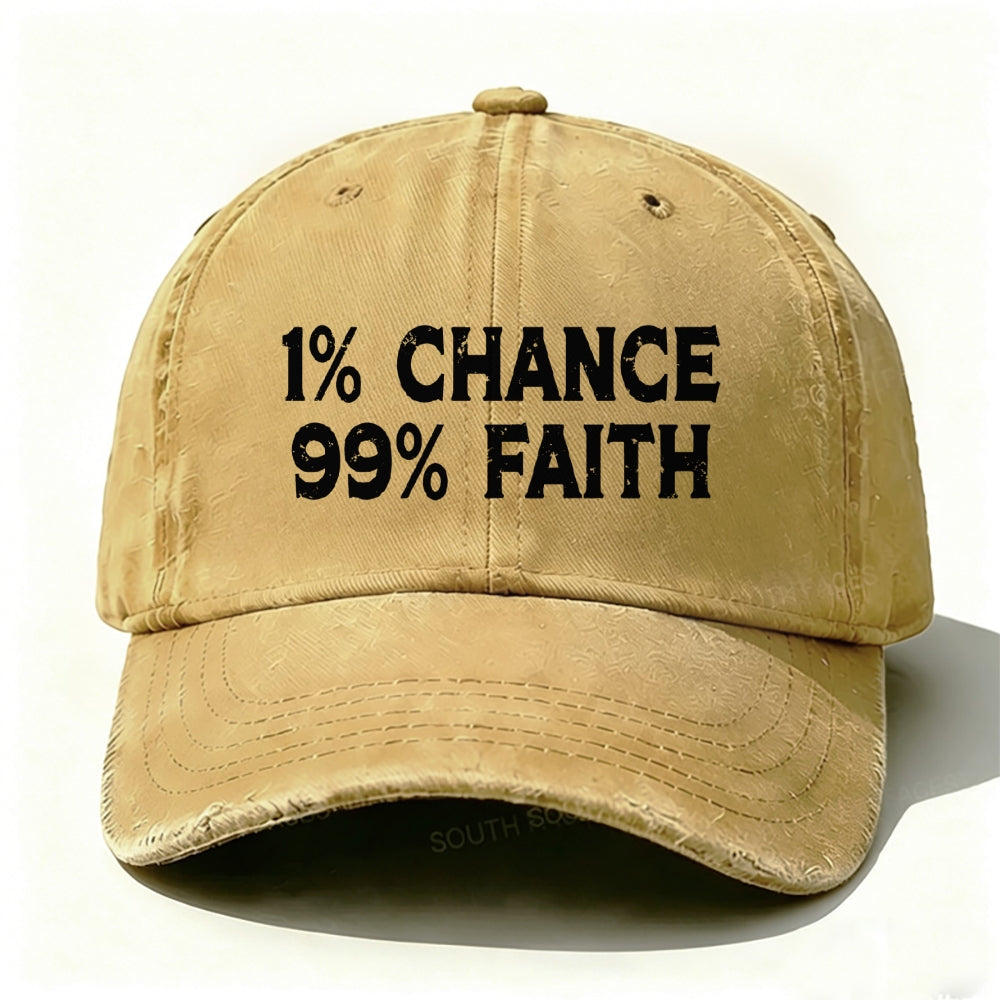 1% Chance 99% Faith Baseball Cap