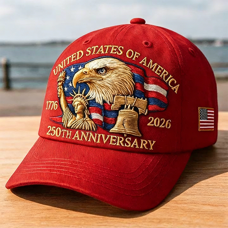 Celebrating the 250th Anniversary of the United States Vintage Embroidered Baseball Cap
