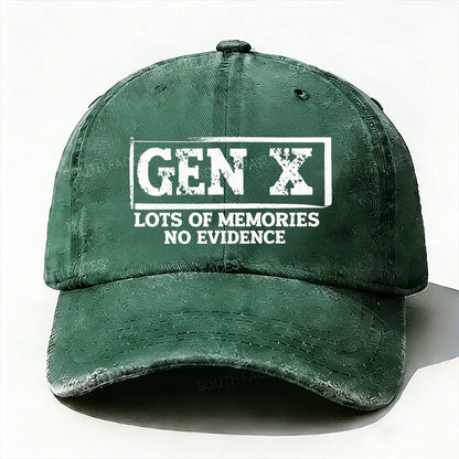 Gen X Lots Of Memories No Evidence Baseball Cap