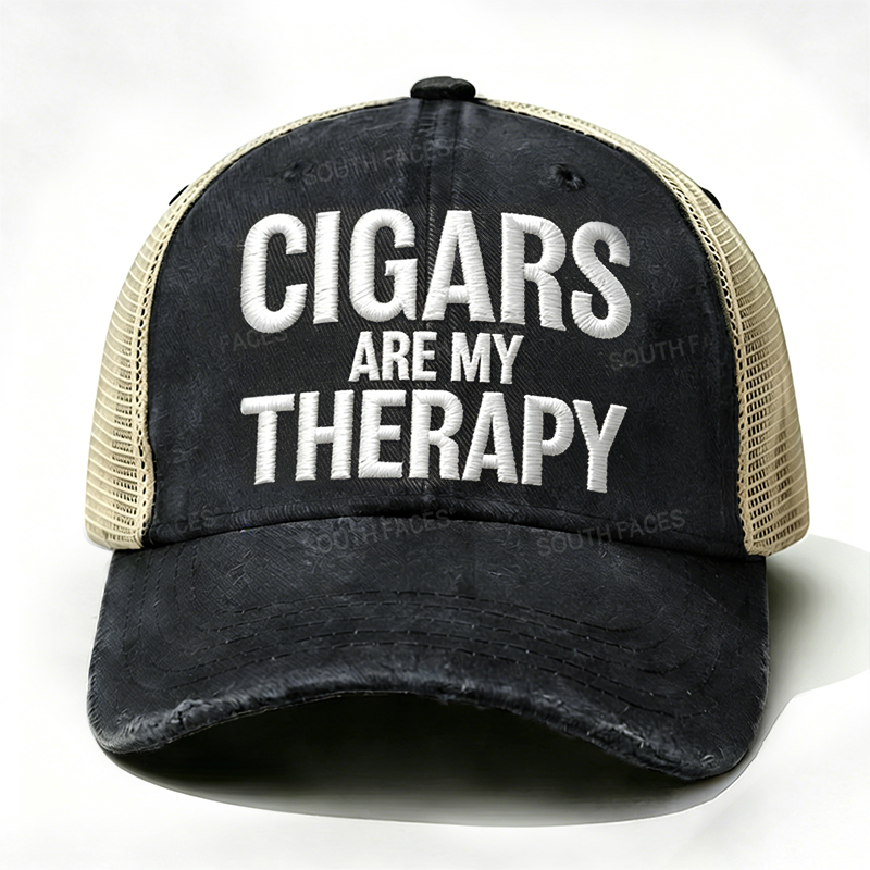 Embroidered ¡° Cigars Are My Therapy ¡± Trucker Cap