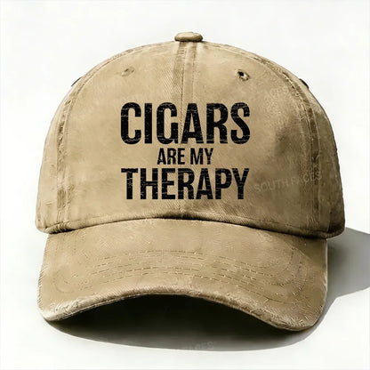 Cigars Are My Therapy baseball cap