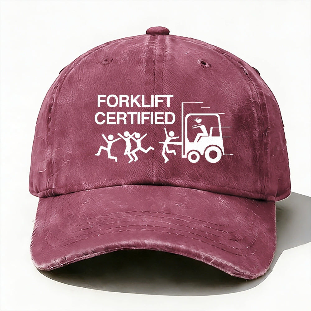 Forklift Certified Funny baseball cap