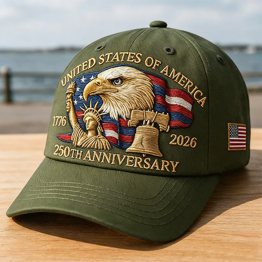 Celebrating the 250th Anniversary of the United States Vintage Embroidered Baseball Cap