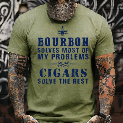 Bourbon Solves Most Of My Problems Cigars Solve The Rest  shirts
