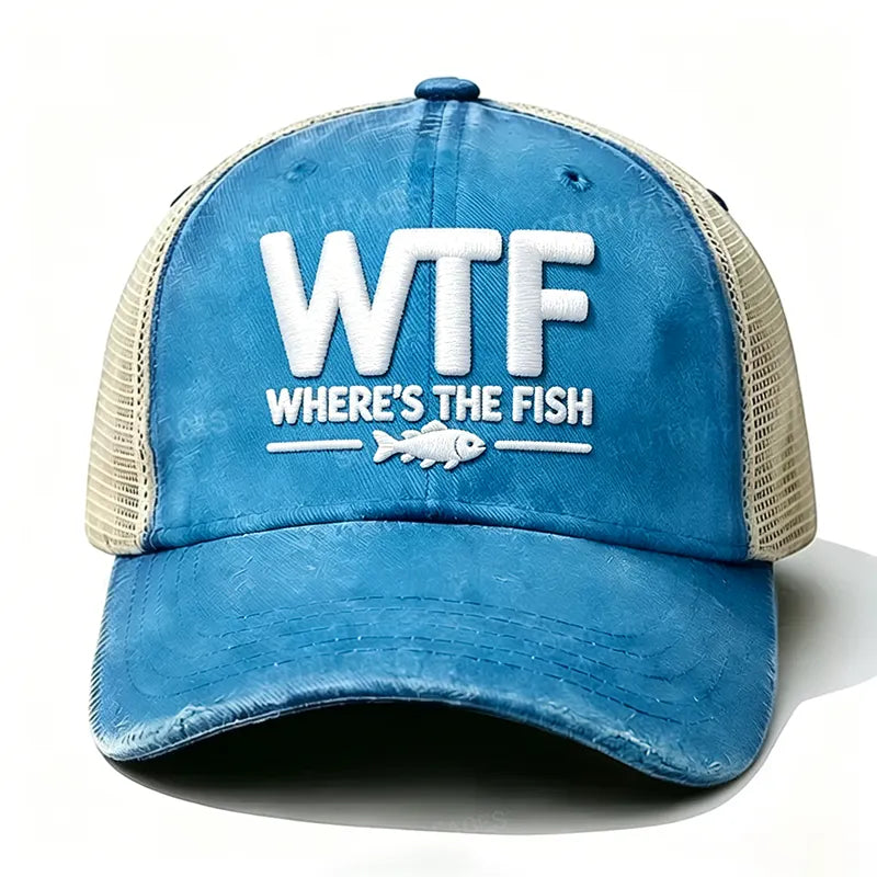 Embroidered ¡°WTF Where's The Fish¡± Trucker Cap
