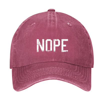 NOPE Funny Sarcastic Hat