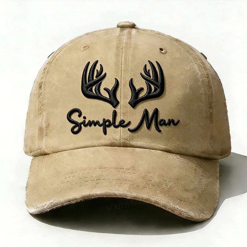 Embroidered ¡°Simple Man ¡± Hat