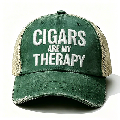 Embroidered ¡° Cigars Are My Therapy ¡± Trucker Cap