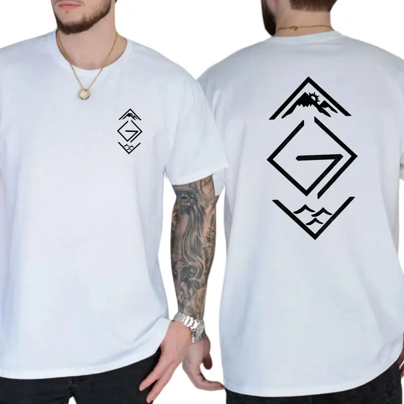God Is Greater Than the Highs And Lows Christian 2-Sides Graphics T-Shirt, Christian Graphics Shirt, Cross Tee, Men's Gifts, Casual Menswear, For Men
