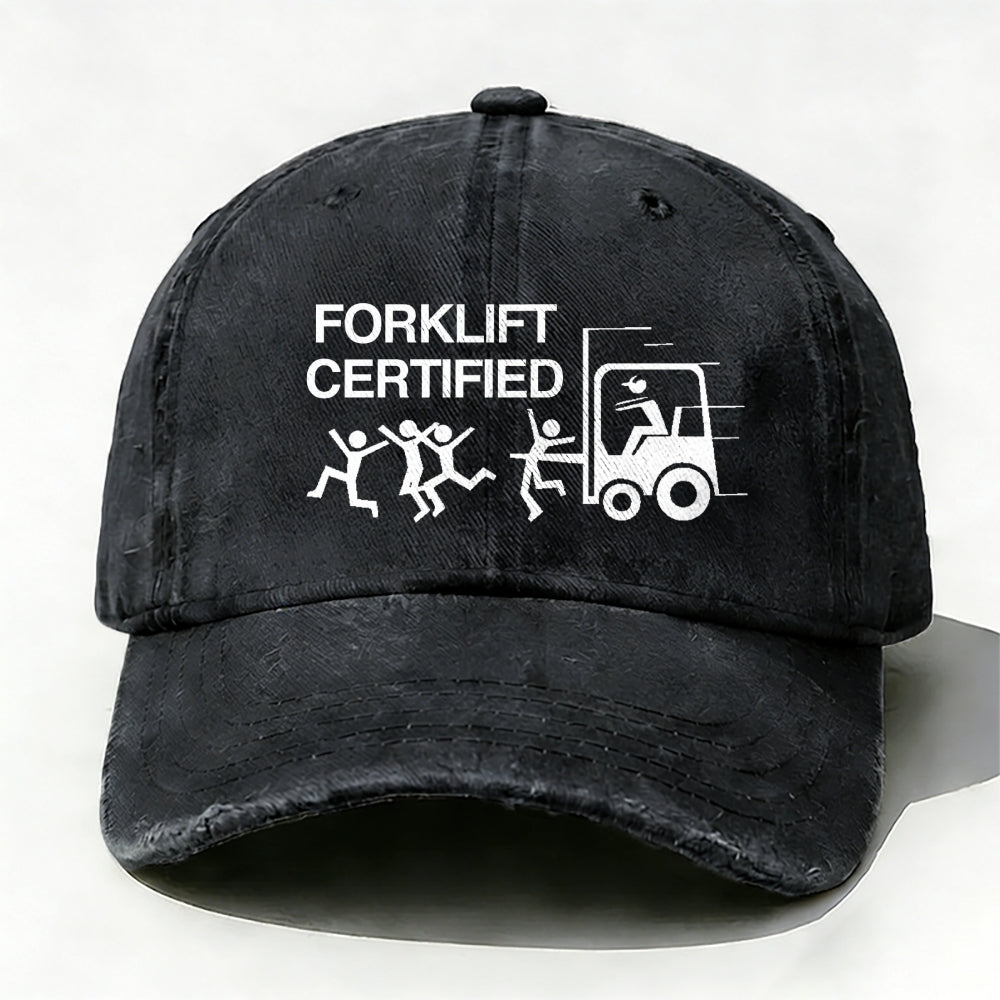 Forklift Certified Funny baseball cap