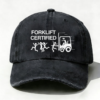 Forklift Certified Funny baseball cap