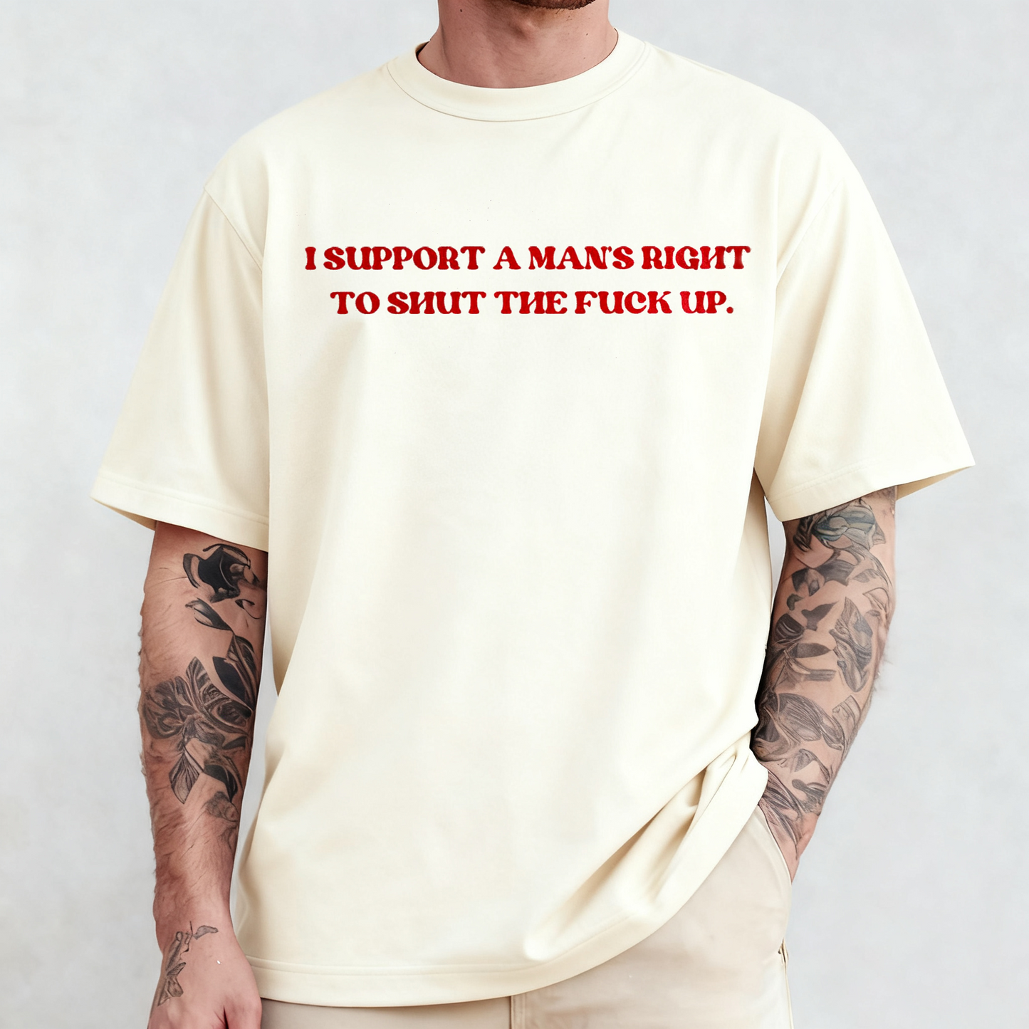 I Support A Man Right To STFU Shirt Y2K Funny Girl Meme Viral Unisex Shirts/Crewneck/Hoodie