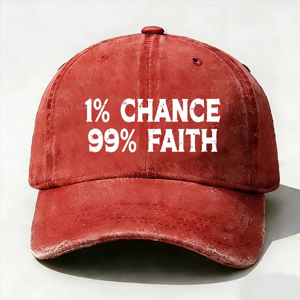 1% Chance 99% Faith Baseball Cap
