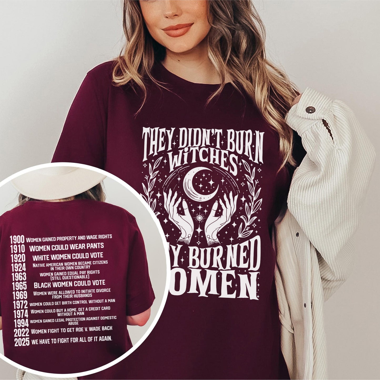 They Didn't Burn Witches They Burned Women Unisex T-shirt/Crewneck/Hoodie