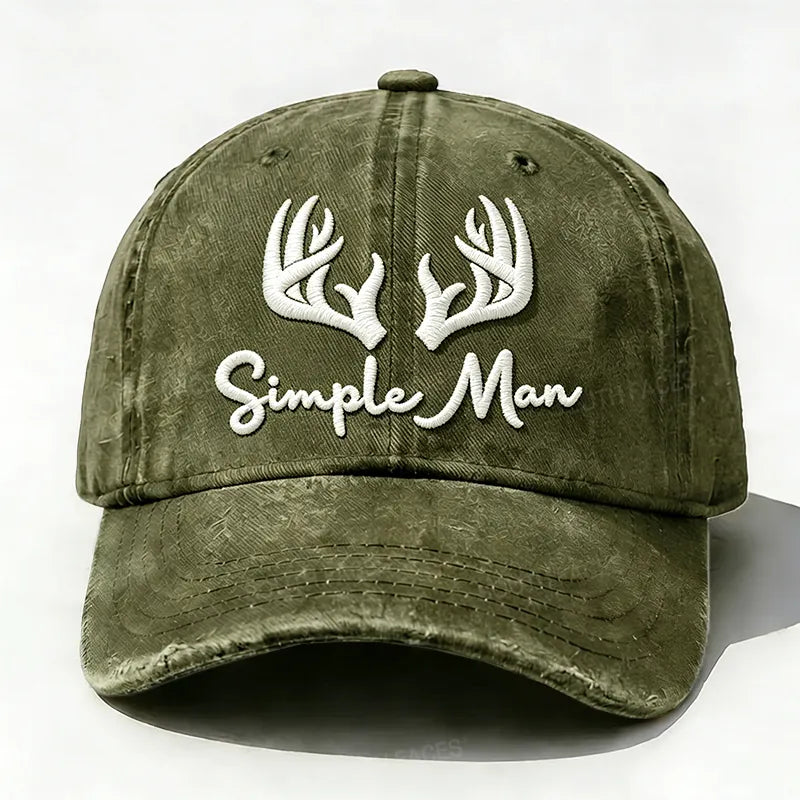 Embroidered ¡°Simple Man ¡± Hat