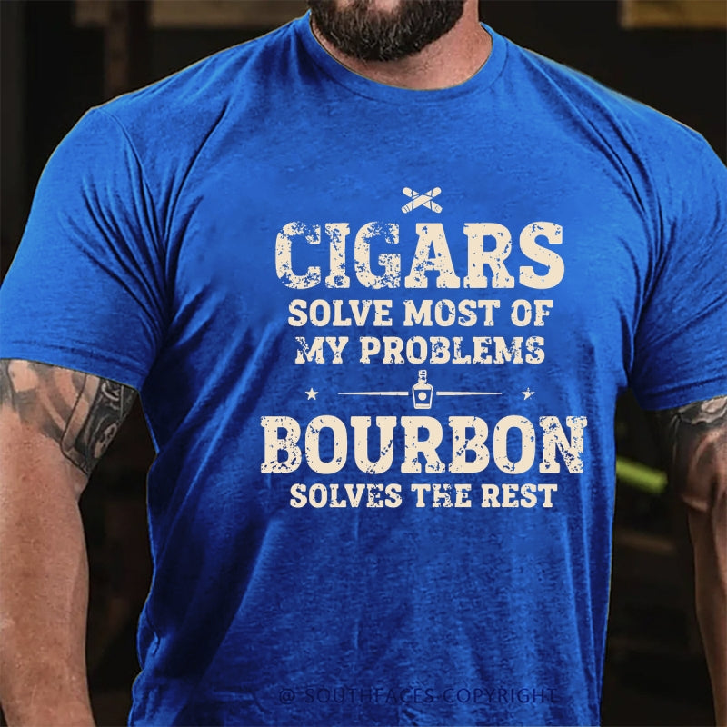 Cigars Solve Most of My Problems Bourbon Solves The Rest T-Shirt