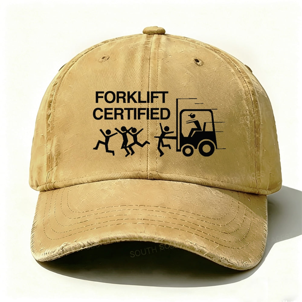 Forklift Certified Funny baseball cap