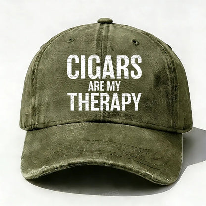 Cigars Are My Therapy baseball cap