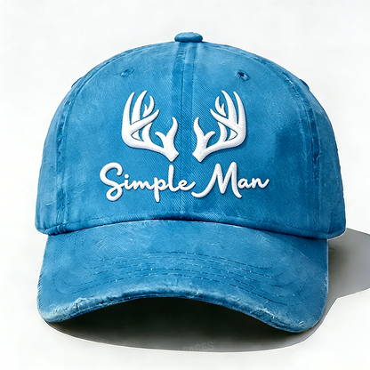 Embroidered ¡°Simple Man ¡± Hat